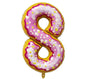 Baloane Folie Donuts Cifra 8 - 100cm - nuria.store.ro