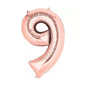 Baloane Folie Rose Gold Cifra 9 - 100cm - nuria.store.ro