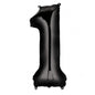 Baloane Folie Negru Cifra 1 - 100cm - nuria.store.ro