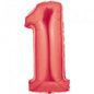 Baloane Folie Rosu Cifra 1 - 100cm - nuria.store.ro