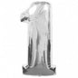 Baloane Folie Argintiu Cifra 1 - 100cm - nuria.store.ro