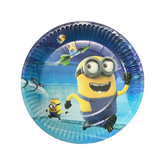 Set 10 Farfurii din Carton, Minions  - 18,5 cm - nuria.store.ro