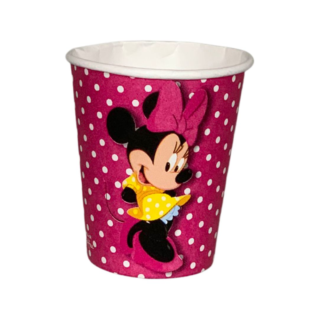 Set 10 Pahare din Carton, Minnie Mouse - 200 ml - nuria.store.ro