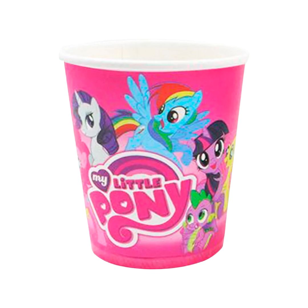 Set 10 Pahare Carton, My Little Pony - 250 ml - nuria.store.ro