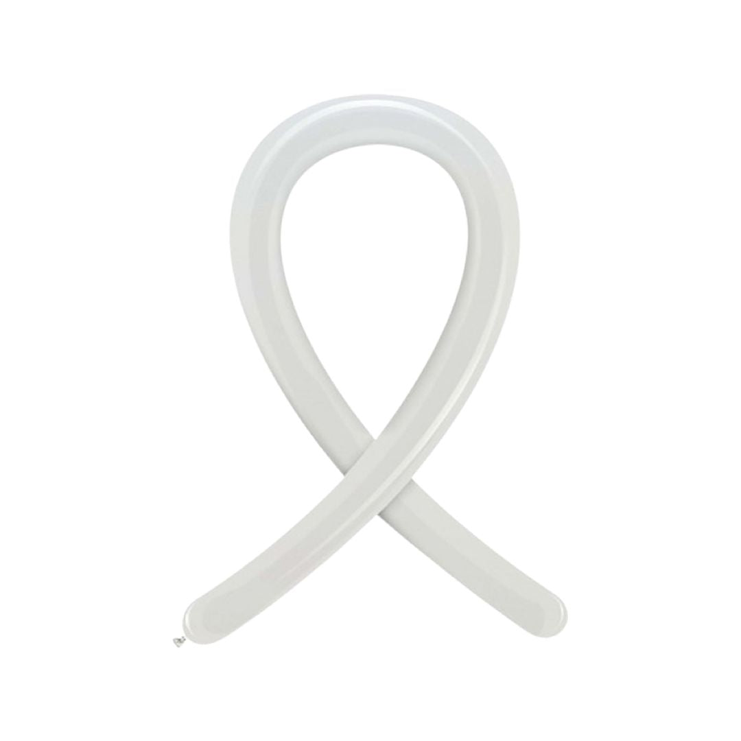 Baloane Latex Modelaj Albe, Diametru 4,5 cm, Lungime 125 cm - Set 100 buc.