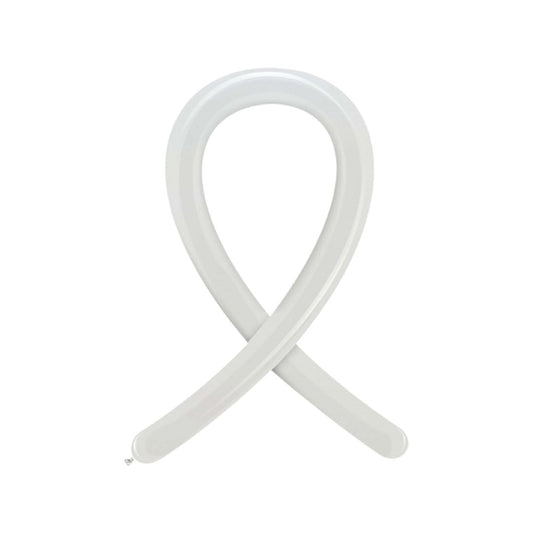 Baloane Latex Modelaj Albe, Diametru 4,5 cm, Lungime 125 cm - Set 100 buc.