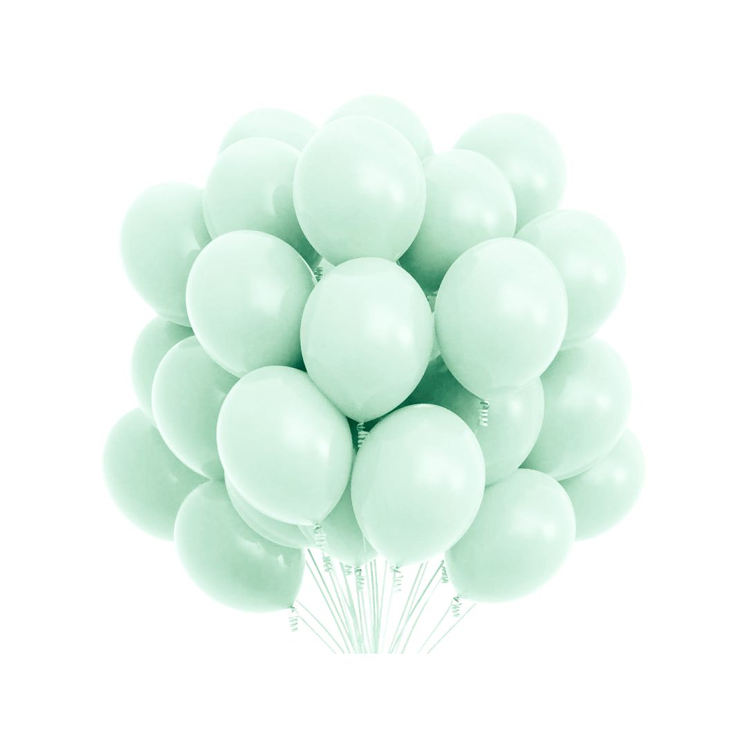 Balon Latex Verde Pastel, cod 128, 25 cm - Set 100 bucati - nuria.store.ro