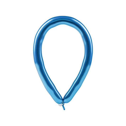 Baloane Latex Modelaj Albastru Cromat, Diametru 4,5 cm, Lungime 125 cm - Set 100 buc.