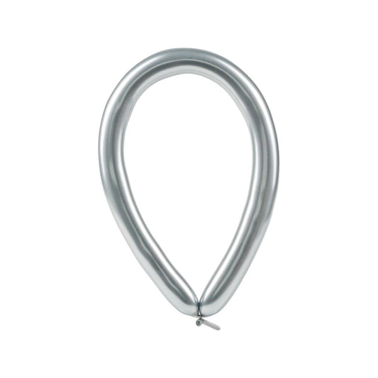 Baloane Latex Modelaj Argintiu Cromat, Diametru 4,5 cm, Lungime 125 cm - Set 100 buc.