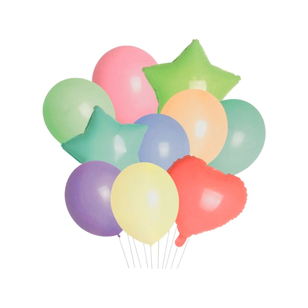 Set 10 Baloane Culori Pastel Macarons - nuria.store.ro