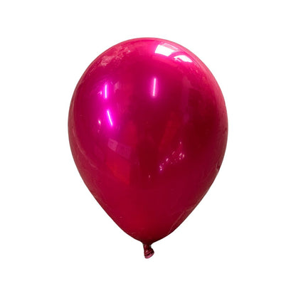 Balon Latex dublu 2 in 1, Visiniu cu Roz Cromat, cod 407, 25 cm - Set 20 bucati - nuria.store.ro