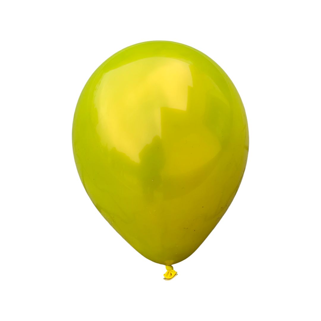 Balon Latex dublu 2 in 1, Galben cu Aurit Cromat, cod 406, 25 cm - Set 20 bucati - nuria.store.ro