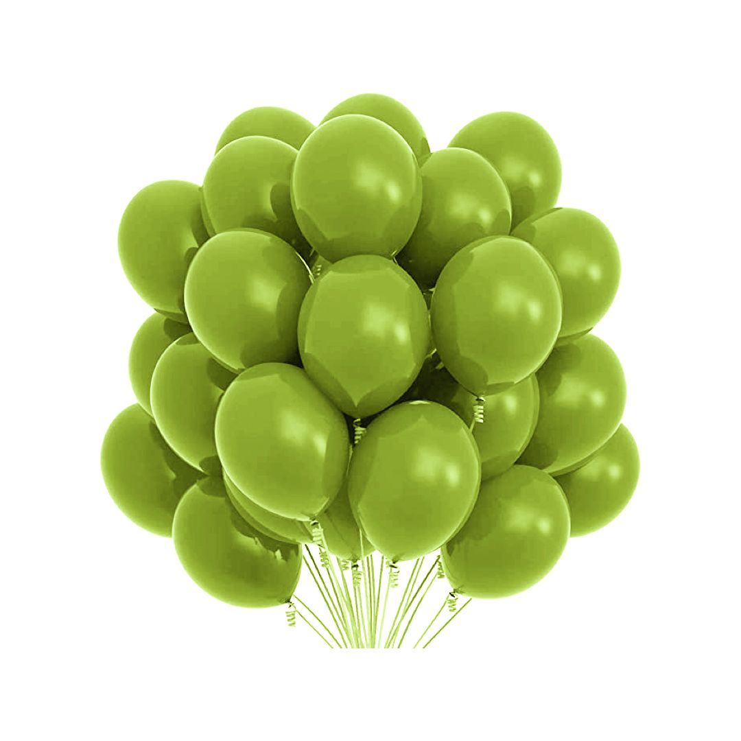 Balon Latex Olive Deschis, cod 391, 25 cm - Set 50 bucati - nuria.store.ro