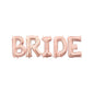Set 5 Baloane Folie Litere BRIDE, Rose Glod - 82 cm - nuria.store.ro