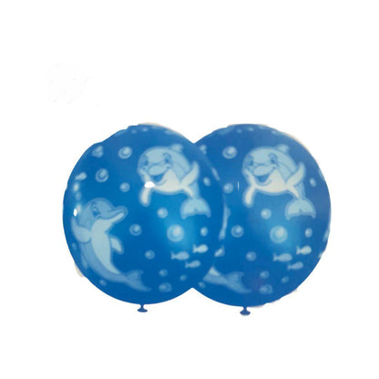 Baloane Latex cu Delfini, 30 cm - Set 5 bucati - nuria.store.ro