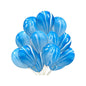 Baloane Latex Marmorat Alb cu Albastru, cod 346, 35 cm - Set 5 bucati - nuria.store.ro