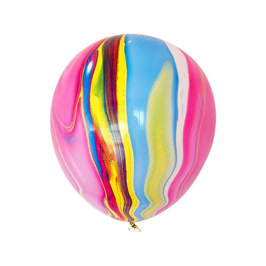 Baloane Latex Marmorat Multicolor, cod 348, 35 cm - Set 5 bucati - nuria.store.ro