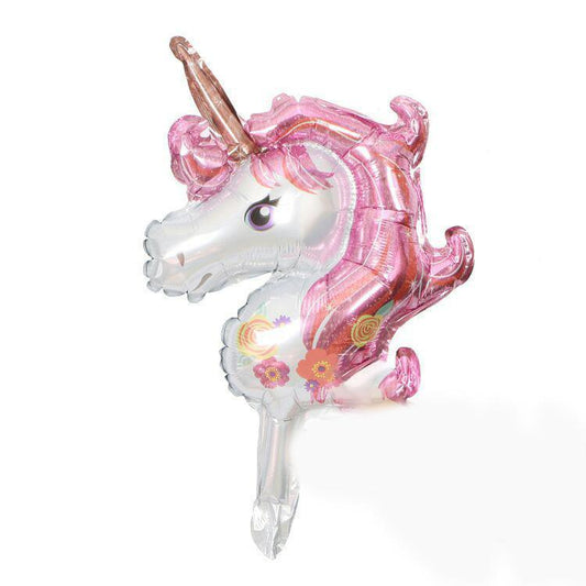 Balon Folie mini, Figurina Unicorn, Roz - 36 cm - nuria.store.ro
