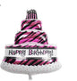 Balon Folie, Figurina Tort cu 3 Etaje "Happy Birthday" - nuria.store.ro