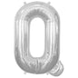 Balon Folie, Litera Q, Argintiu - 15 cm - nuria.store.ro