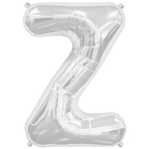 Balon Folie, Litera Z, Argintiu - 15 cm - nuria.store.ro