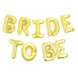 Balon Folie, Set Litere "Bride to be", Auriu - 40 cm - nuria.store.ro