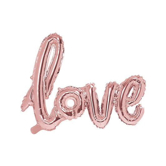 Balon Folie, Litere LOVE, Roz - nuria.store.ro