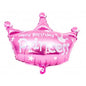 Balon Folie mini, Figurina Coronita "Happy Birthday Princess", Roz - 36 cm - nuria.store.ro
