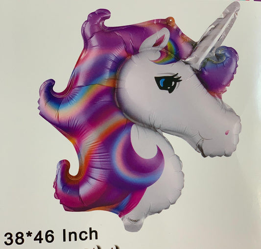 Balon Folie mini, Figurina Unicorn, Mov - 36 cm - nuria.store.ro