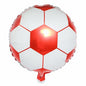 Balon Folie Minge Fotbal, Alb cu Rosu - 45 cm - nuria.store.ro