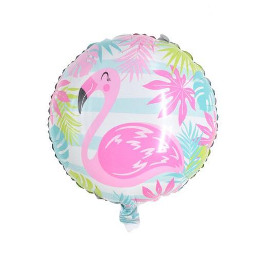 Balon Folie Rotund cu desene Flamingo - nuria.store.ro