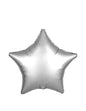 Baloane Folie Forma Stea 5 colturi, Argintiu Mat - nuria.store.ro