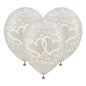 Baloane Latex Albe, Sidef cu Inimi - Set 5 buc - 30 cm - nuria.store.ro