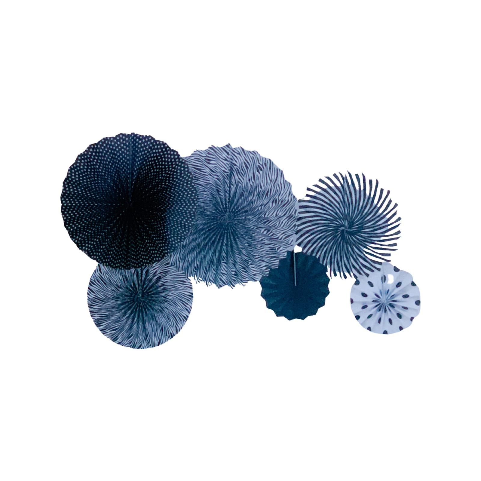 Set 6 Rozete Evantai Negru - nuria.store.ro