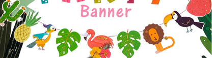Banner Decorativ Party Exotic - 9 Decoratiuni - nuria.store.ro
