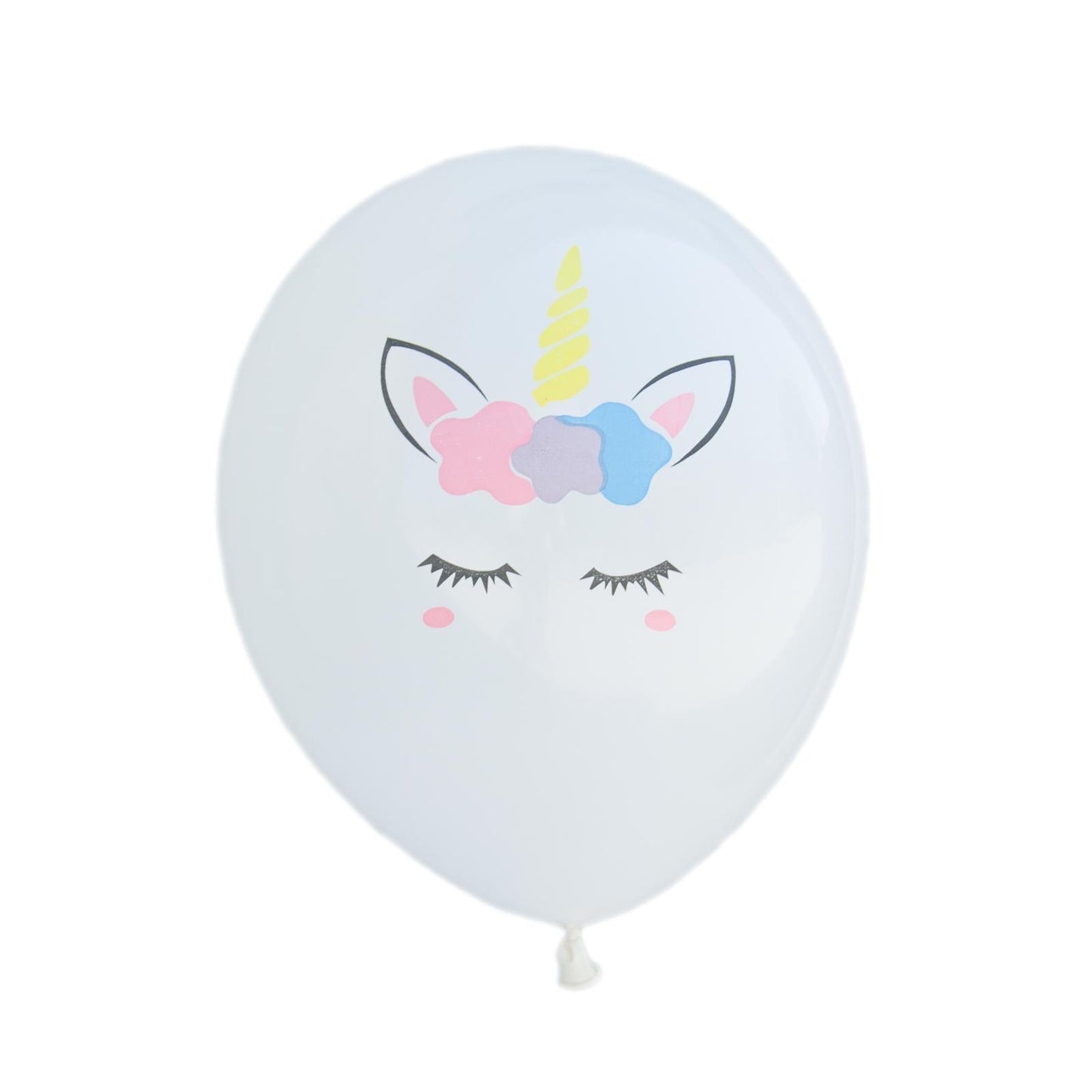 Baloane Latex Albe cu Unicorn - Set 5 buc - 30 cm - nuria.store.ro