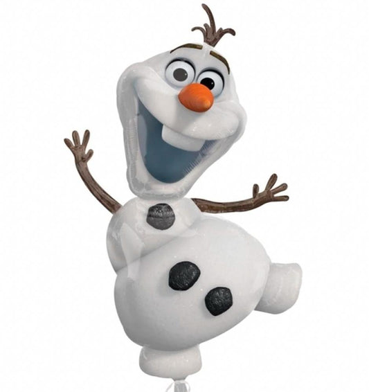 Balon Folie Figurina, Frozen Olaf, Om de Zapada, Regatul de gheata - 80/48 cm - nuria.store.ro
