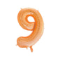 Baloane Folie Piersica, Cifra 9 - 100cm - nuria.store.ro