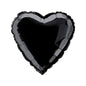 Balon Folie, Forma Inima, Negru Lucios - 45 cm - nuria.store.ro