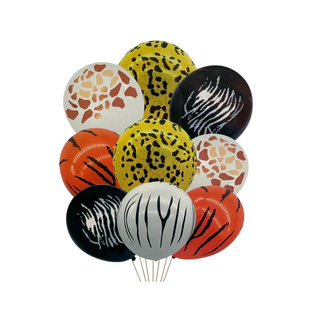 Baloane Latex Animal Print - Set 9 buc - 30 cm - nuria.store.ro